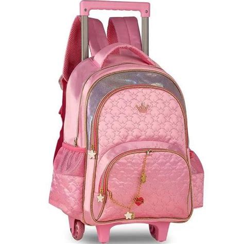 Mochila Rodinha Juvenil Sweet Queen Escolar Meninas Sq K Clio