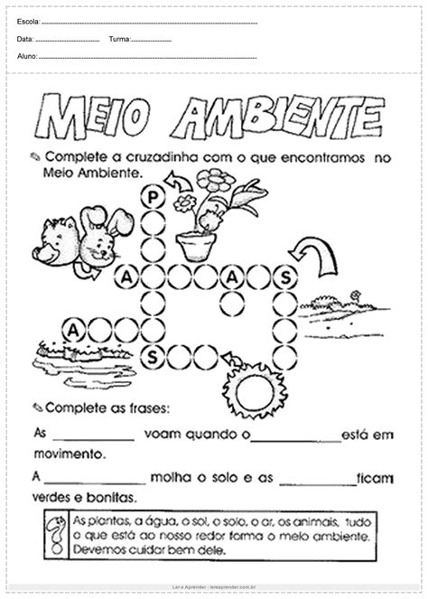 Atividade Meio Ambiente 5 Ano Com Gabarito - Atividade Meio Ambiente 5 Ano Com Gabarito - BRAINBR