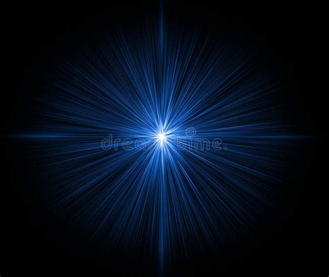 Blue shining Star. Bright light shining from a single blue star # ...