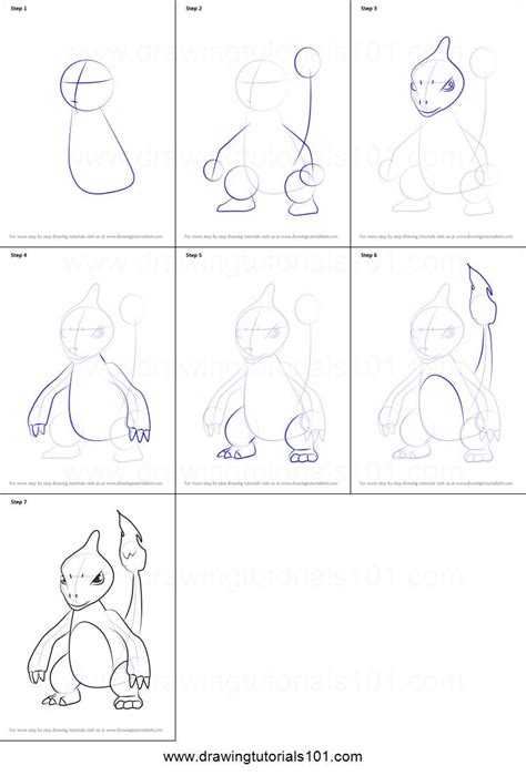 How To Draw Charmeleon Pokemon Charmeleon Draw Drawing Tutorial