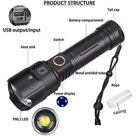 Lampe Torche Led Ultra Puissante Lumens Xhp Lampe Torche