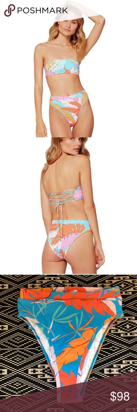 L Space Fiesta Palm Bikini Bikinis Palm Bikini High Neck Bikinis