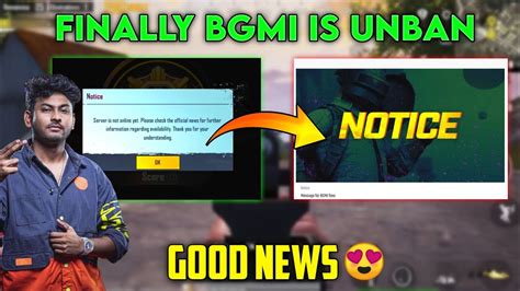 Finally Bgmi Unban 😍😍 Bgmi Unban News Bgmi Is Back Officially