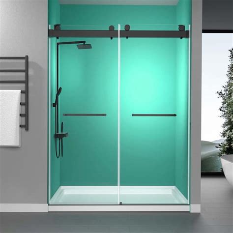 Getpro In W X In H Double Sliding Frameless Shower Door In