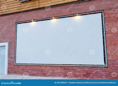 Blank White Tarpaulin Billboard For Marketing Campaign Design