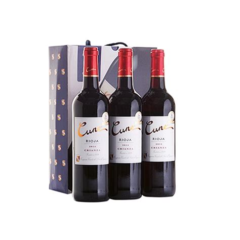 Cune Vino Tinto Crianza D O Ca Rioja Estuche Cartón 3 Botellas 75 cl