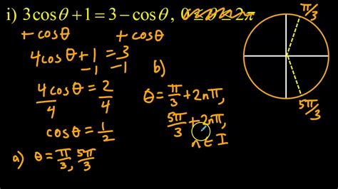 Solving First Degree Trigonometric Equations Algebraically Youtube