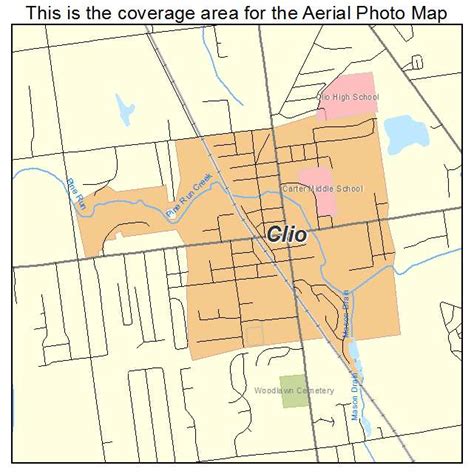 Aerial Photography Map of Clio, MI Michigan