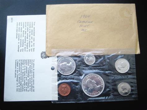 1964 Canada Proof Like 6 Coin Mint Set In Original Governm