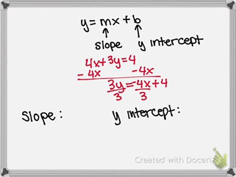 Solved The Equation Of A Line Is Given Below 3x 4y4 Find The Slope