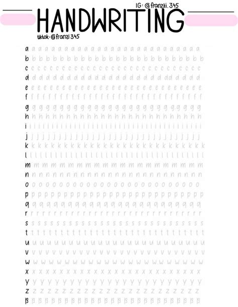 Handwriting Practice Sheets Improve Your Penmanship