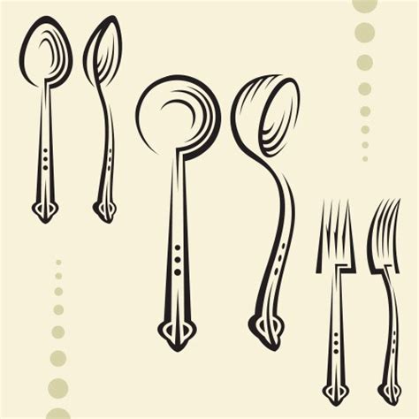 Cartoon Forks Spoon Vector Images Over 4000