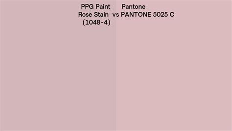 Ppg Paint Rose Stain 1048 4 Vs Pantone 5025 C Side By Side Comparison