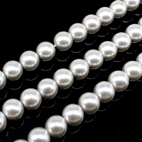 Glass Pearl Round Beads 8mm Pearl Craft Hobby And Jewellery Supplies