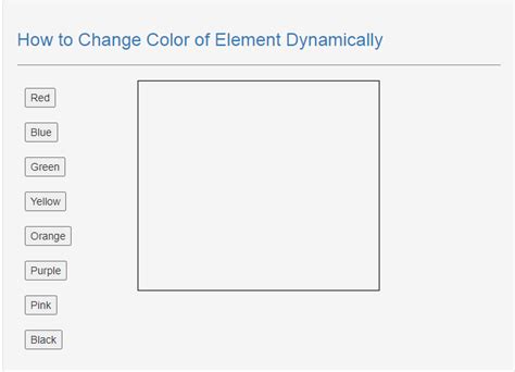 How To Change Color Of Element Dynamically In Javascript Sourcecodester