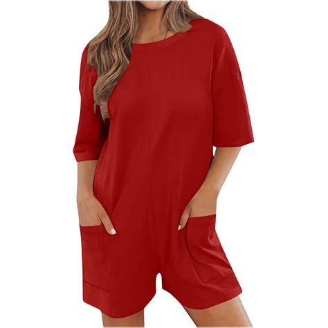 Antqov Plus Size Jumpsuits For Women Womens Rompers For Summer Womens