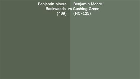 Benjamin Moore Backwoods Vs Cushing Green Side By Side Comparison