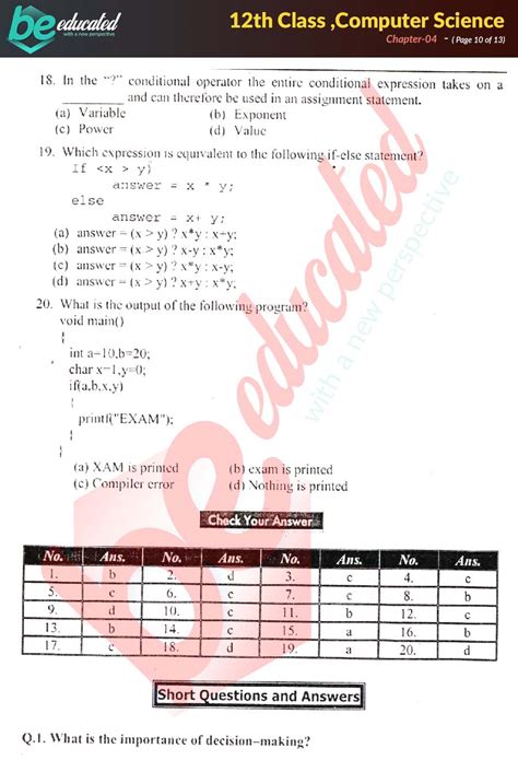 Chapter 4 Computer Science ICS Part 2 Notes Inter Part 2 Notes