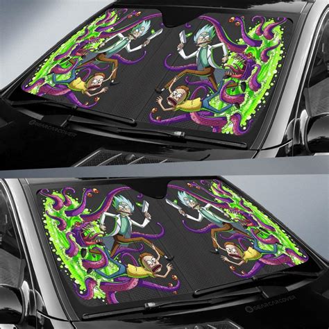 Rick and Morty Car Sunshade Custom Car Interior Accessories