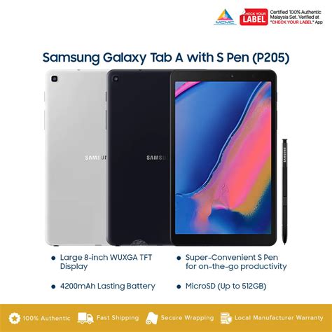 Samsung Galaxy Tab A LTE Tablet P205 Malaysia KTS Cellular