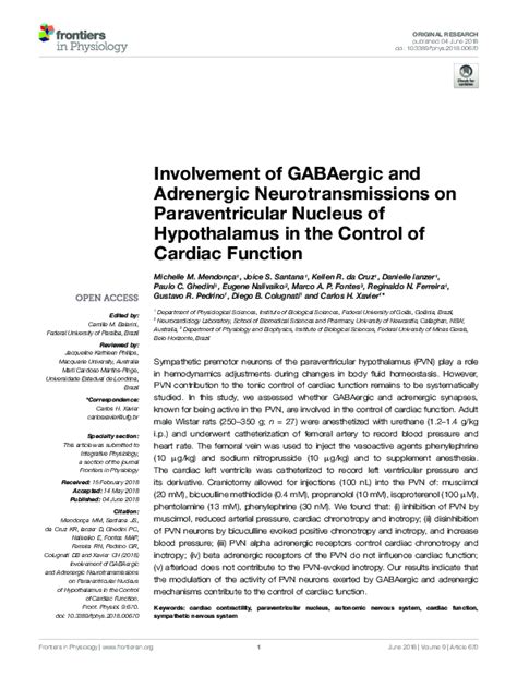 (PDF) Involvement of GABAergic and Adrenergic Neurotransmissions on ...