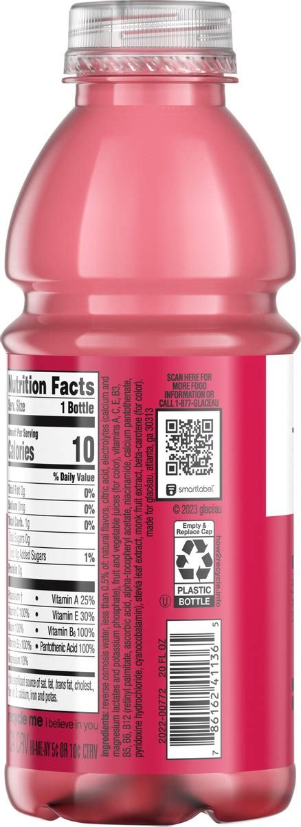 Vitaminwater Glaceau Vwtr Zero Sugar With Love Ko Bottle Fl Oz