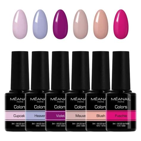 COFFRET PARME 6 VERNIS SEMI PERMANENT Vernis Gel 5ml By MEANAIL