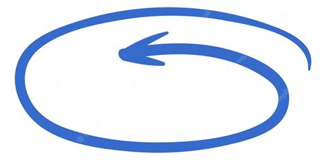 Premium Vector Circular Blue Arrow Cycle Doodle Repeat Symbol