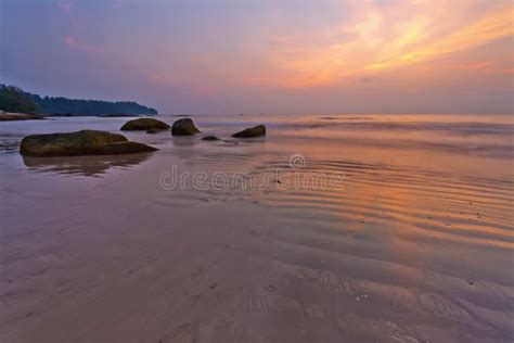 Sunset At The Beach Of Khao Lak. Thailand Stock Image - Image of summer ...