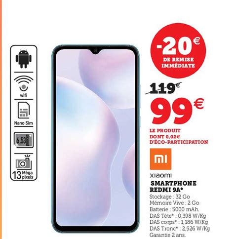 Promo Smartphone Redmi A Xiaomi Chez Hyper U Icatalogue Fr