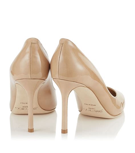 Womens Jimmy Choo Nude Romy 85 LeatherPumps Harrods US