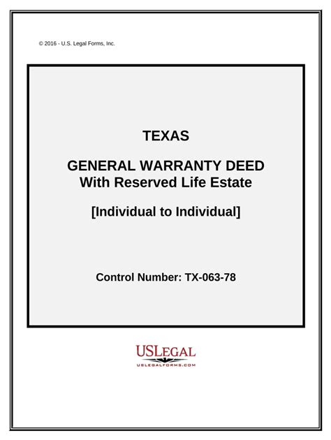 Warranty Deed With Life Estate In Texas Airslate Signnow