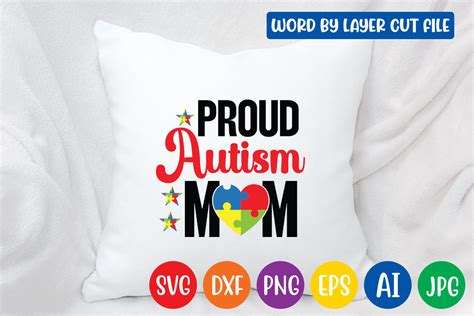 Proud Autism Mom Svg Design Graphic By Craftzone · Creative Fabrica