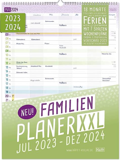 Familienplaner Xxl Calendrier Mural Colonnes X Cm