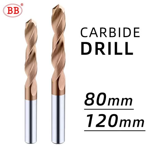 Bb Solid Carbide Drill 80mm 120mm Long Length Tungsten Steel 1pcs Cnc Hole Processing Drill