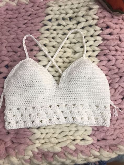 Cropped Top Crochet Bikini Top