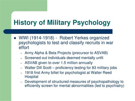 Ppt Military Psychology Overview Powerpoint Presentation Free