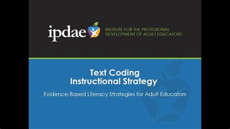 text coding instructional strategies youtube