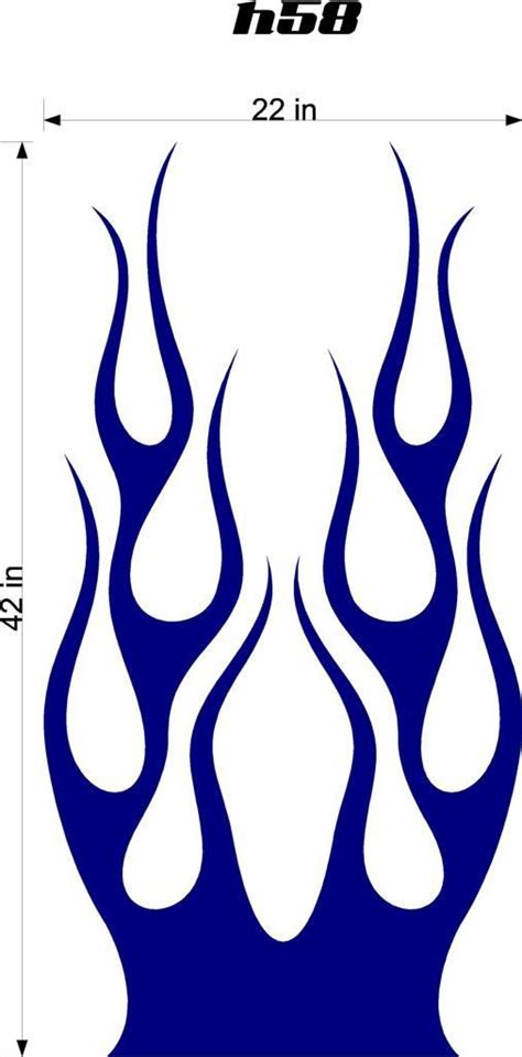 Auto Truck Car Hood Flames Stickers Graphics Decals Hh58 Flame Art Flame Decals Motorcycle