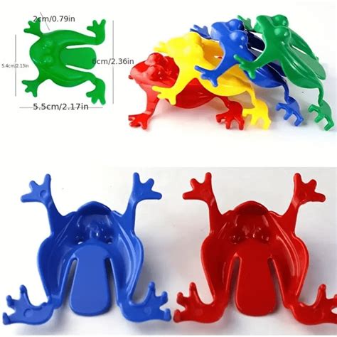 1 5 10pcs Plastic Bouncing Frog Jumping Toy Frogs Finger Pressing