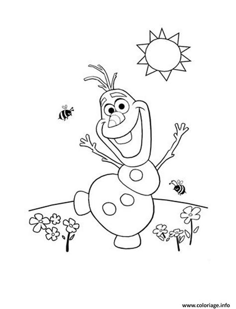 Coloriage Olaf Tout Joyeux Nature Dessin Olaf à imprimer