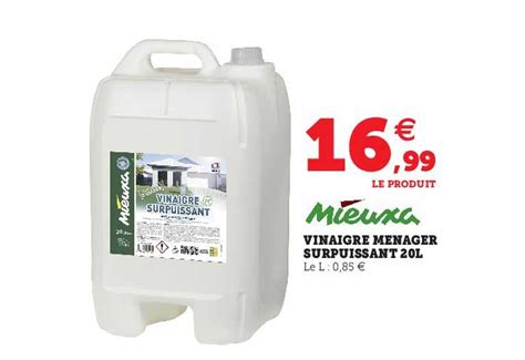 Promo Vinaigre Ménager Surpuissant 20l Mieuxa chez Super U iCatalogue fr