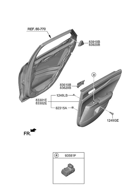 L Dm Genuine Kia Panel Assembly Rear Door