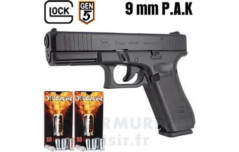 Pistolet Glock 17 Gen 5 9mm PAK Armurerie Loisir