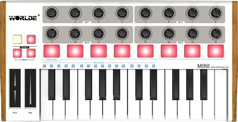 Teclado Portatil Worlde Mini Midi Easykey Not Pad Grey Music