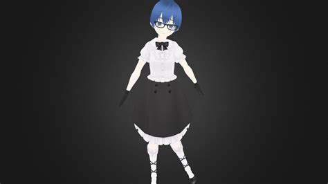 Yui 3d Anime Character Girl For Blender Buy Royalty Free 3d Model By