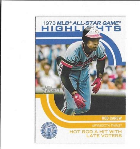 Topps Heritage All Star Game Highlights Rod Carew Asgh