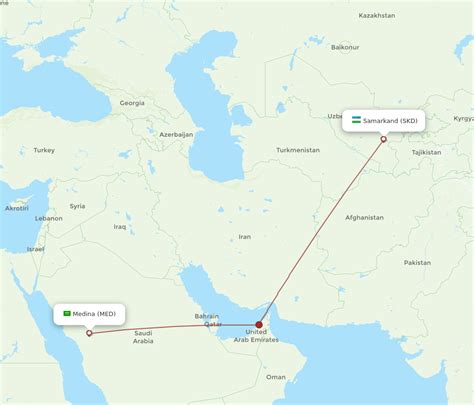 All Flight Routes From Madinah To Samarkand MED To SKD Flight Routes