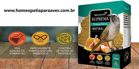 Ração Extrusada Suprema Trinca Ferro Natural 700g Reino das Aves