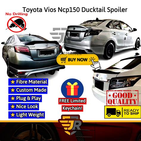 JR Custom Made Vios NCP150 Evox 86 Rear Ducktail Spoiler Toyota Vios